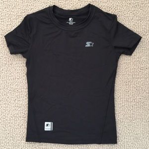 Black athletic drift shirt for kids